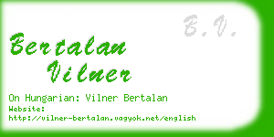 bertalan vilner business card